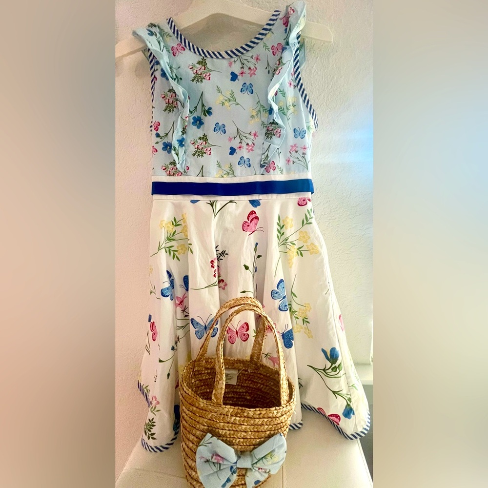 Girls dress with matching purse